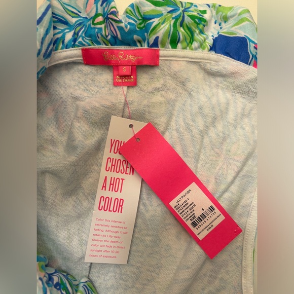 NWT Lilly Pulitzer Romeo Wrap Dress Coastal Blue Lion Around - Picture 4 of 5